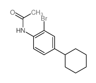 N-(2-bromo-4-cyclohexyl-phenyl)acetamide结构式
