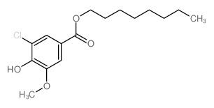 octyl 3-chloro-4-hydroxy-5-methoxy-benzoate结构式