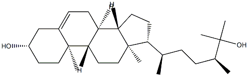 (24S)-24-Methylcholest-5-ene-3β,25-diol结构式