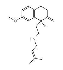 (R)-N-(2-(7-methoxy-1-methyl-2-methylene-1,2,3,4-tetrahydronaphthalen-1-yl)ethyl)-3-methylbut-2-en-1-amine结构式