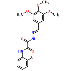 N-(2-Chlorophenyl)-2-oxo-2-[(2E)-2-(3,4,5-trimethoxybenzylidene)hydrazino]acetamide结构式