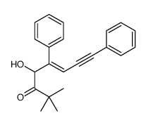 4-hydroxy-2,2-dimethyl-5,8-diphenyloct-5-en-7-yn-3-one结构式