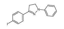 5-(4-iodophenyl)-2-phenyl-3,4-dihydropyrazole结构式