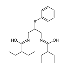 2-ethyl-N-[3-(2-ethylbutanoylamino)-2-phenylsulfanylpropyl]butanamide结构式