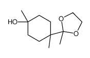 1,4-dimethyl-4-(2-methyl-1,3-dioxolan-2-yl)cyclohexan-1-ol结构式