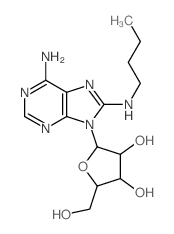 Adenosine,8-(butylamino)- (9CI)结构式