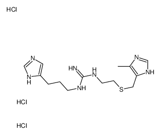 2-[3-(1H-imidazol-5-yl)propyl]-1-[2-[(5-methyl-1H-imidazol-4-yl)methylsulfanyl]ethyl]guanidine,trihydrochloride Structure