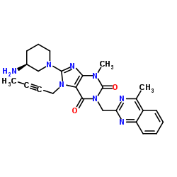 (S)-8-(3-Aminopiperidin-1-yl)-7-(but-2-yn-1-yl)-3-methyl-1-((4-methylquinazolin-2-yl)methyl)-3,7-dihydro-1H-purine-2,6-dione(LinagliptinImpurity) Structure