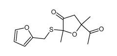 5-acetyl-2-(furfurylthio) dihydro-2,5-dimethyl-3[2h]furanone结构式