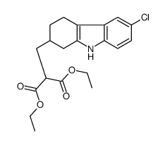 2-(6-氯-2,3,4,9-四氢-1H-咔唑-2-基)-2-甲基丙二酸二乙酯结构式
