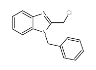 1-苄基-2-氯甲基-1H-苯并咪唑结构式