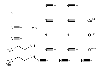ethane-1,2-diamine,molybdenum,osmium(4+),oxygen(2-),tetradecacyanide Structure