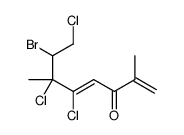 7-bromo-5,6,8-trichloro-2,6-dimethylocta-1,4-dien-3-one结构式