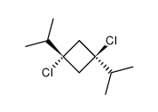 trans-1,3-Dichlor-1,3-diisopropylcyclobutan Structure