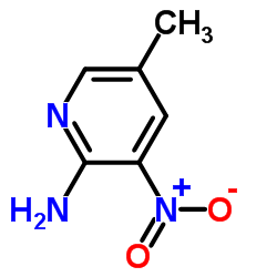 2-氨基-5-甲基-3-硝基吡啶结构式
