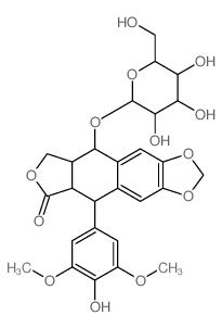 PICROPODOPHYLLIN, 4-DEMETHYL-B-D-GLUCOSIDE structure
