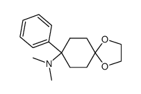 N,N-dimethyl-8-phenyl-1,4-dioxaspiro-[4.5]decan-8-amine结构式