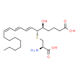 (5S,6R,7E,9E,11Z)-6-[(2R)-2-amino-3-hydroxy-3-oxopropyl]sulfanyl-5-hydroxyicosa-7,9,11-trienoic acid Structure