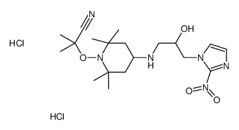 2-[4-[[2-hydroxy-3-(2-nitroimidazol-1-yl)propyl]amino]-2,2,6,6-tetramethylpiperidin-1-yl]oxy-2-methylpropanenitrile,dihydrochloride Structure