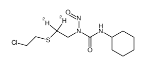 1-[2-[(2-chloroethyl)thio]-2,2-dideuterioethyl]-3-cyclohexyl-1-nitrosourea结构式
