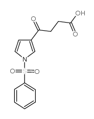 4-氧代-4-[1-(苯磺酰基)-1H-吡咯-3-基]-丁酸结构式