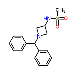 N-[1-(Diphenylmethyl)-3-azetidinyl]methanesulfonamide Structure
