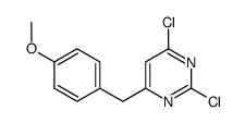 2,4-dichloro-6-[(4-methoxyphenyl)methyl]pyrimidine结构式