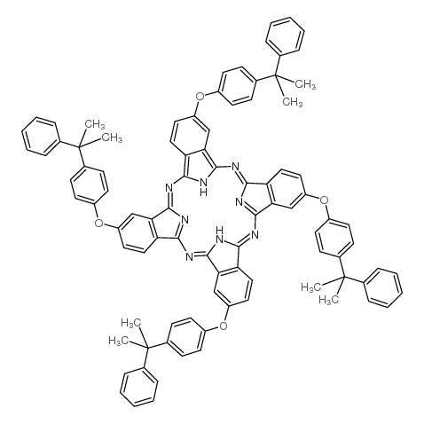 四(4-枯基苯氧基)酞菁结构式
