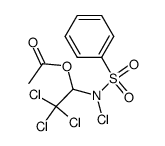 N-chloro-N-(2,2,2-trichloro-1-acetoxyethyl)benzenesulfonamide结构式