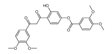 1-(3,4-dimethoxy-phenyl)-3-(2-hydroxy-4-veratroyloxy-phenyl)-propane-1,3-dione Structure