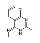 6-chloro-N,2-dimethyl-5-prop-2-enylpyrimidin-4-amine结构式