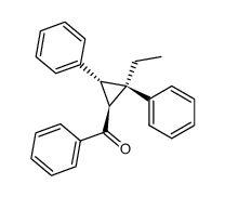 cis,trans-2,3-Diphenyl-trans-2-ethyl-1-benzoylcyclopropane结构式