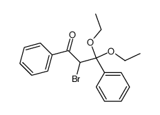 3,3-diethoxy-2-bromo-1,3-diphenyl-propan-1-one结构式
