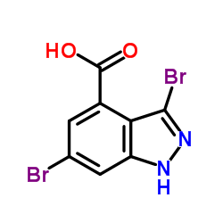 3,6-DIBROMO-4-(1H)INDAZOLE CARBOXYLIC ACID Structure