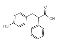 Benzenepropanoic acid,4-hydroxy-a-phenyl- Structure