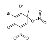 (2,3-dibromo-1-methyl-5-nitro-4-oxocyclohexa-2,5-dien-1-yl) nitrate Structure