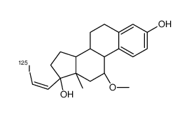 17 alpha-iodovinyl-11 beta-methoxyestradiol结构式
