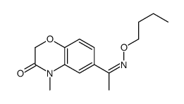 6-[(E)-N-butoxy-C-methylcarbonimidoyl]-4-methyl-1,4-benzoxazin-3-one结构式
