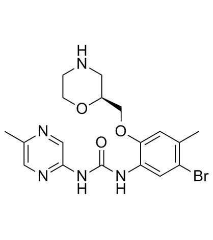 N-[5-溴-4-甲基-2-[(2S)-2-吗啉甲氧基]苯基]-N'-(5-甲基-2-吡嗪基)脲图片