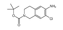 1-N-Boc-6-氨基-7-氯-3,4-二氢异喹啉结构式