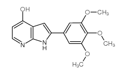 2-(3,4,5-三甲氧基苯基)-1H-吡咯并[2,3-b]吡啶-4-醇结构式