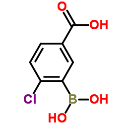 5-羧基-2-氯苯硼酸结构式