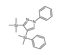 dimethyl-phenyl-(1-phenyl-3-trimethylsilylpyrazol-4-yl)silane Structure