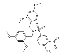 4-amino-N,N-bis-(2,4-dimethoxy-benzyl)-3-nitro-benzenesulfonamide Structure