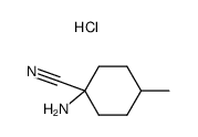 1-amino-4-methyl-cyclohexanecarbonitrile, hydrochloride结构式