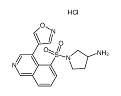 (R/S)-3-amino-1-[4-(4-isoxazolyl)-5-isoquinolinesulfonyl]pyrrolidine hydrochloride Structure
