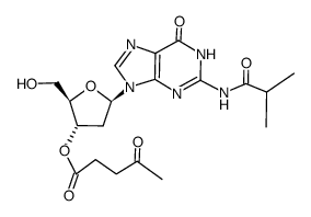 N2-isobutyryl-3'-O-levulinyl-2'-deoxyguanosine Structure