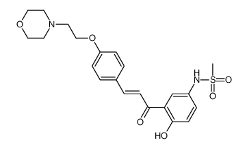 N-[4-hydroxy-3-[3-[4-[2-(morpholin-4-yl)ethoxy]phenyl]-1-oxovinyl]phenyl]methanesulphonamide结构式