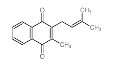 3-methyl-2-(3-methylbut-2-enyl)naphthalene-1,4-dione Structure
