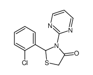2-(2-chlorophenyl)-3-pyrimidin-2-yl-1,3-thiazolidin-4-one Structure